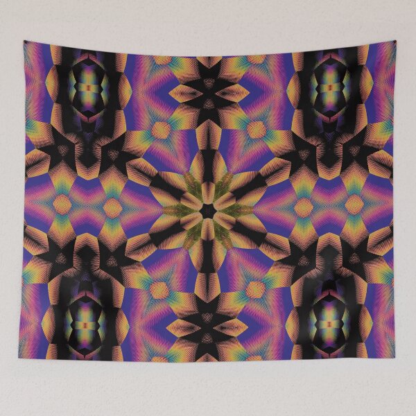 Item preview, Psychedelic Spectrum of Golden Lines Mandala designed and sold by GloomyLand.