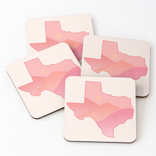 Item preview, Red Texas Drawing with Pink Salmon Colored Scenery designed and sold by 420igor.