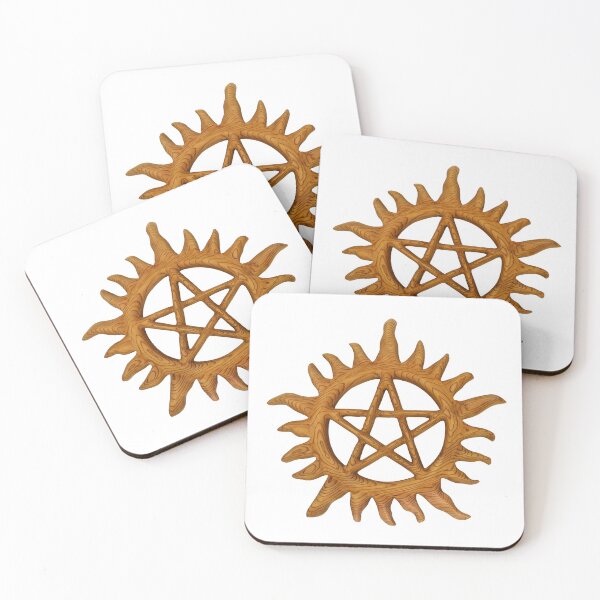 Item preview, Sunburst Pentacle Wood  Anti-Possession Symbol designed and sold by SignsOfSpirit.