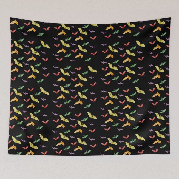 Item preview, Colourful Bats Pattern designed and sold by LovesickLobotomy.