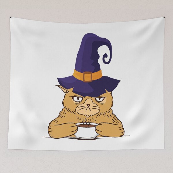 Item preview, GRUMPY WITCH CAT designed and sold by delkh07.