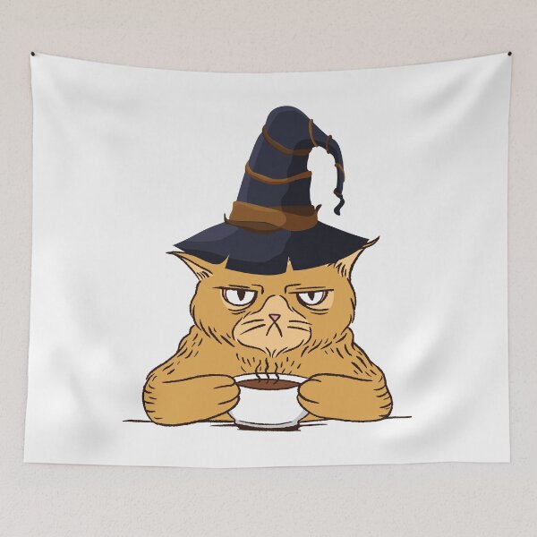 Item preview, GRUMPY WITCH CAT designed and sold by delkh07.