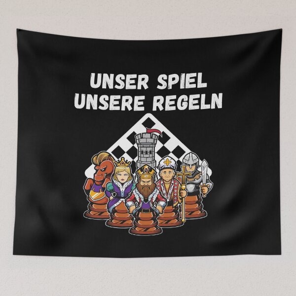 Item preview, Unser Spiel unsere Regeln Chess Pieces T-Shirt designed and sold by Two Left Hands Design.