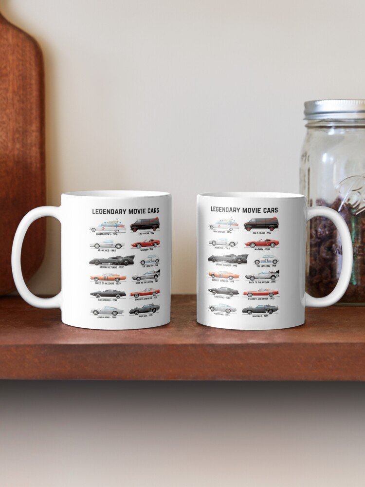 80s Classic Movie Cars Coffee Mug