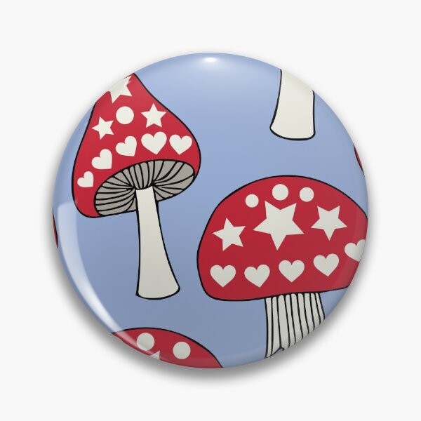 Item preview, Jazzy toadstools on blue designed and sold by LittleBettyMakes.