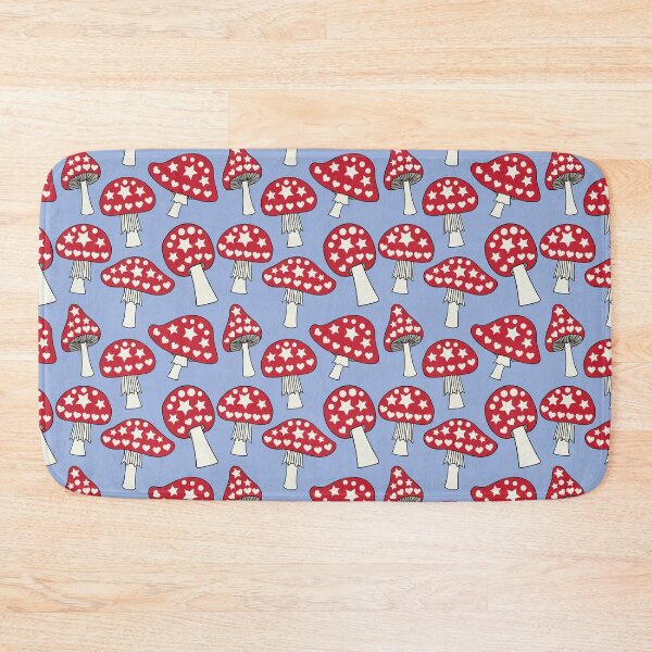 Item preview, Jazzy toadstools on blue designed and sold by LittleBettyMakes.