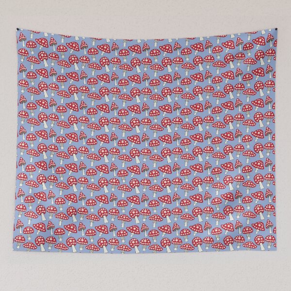 Item preview, Jazzy toadstools on blue designed and sold by LittleBettyMakes.