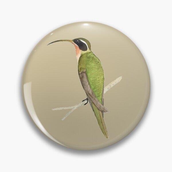 Item preview, Hermit Hummingbird On Light Olive designed and sold by Christiane Dobbins.