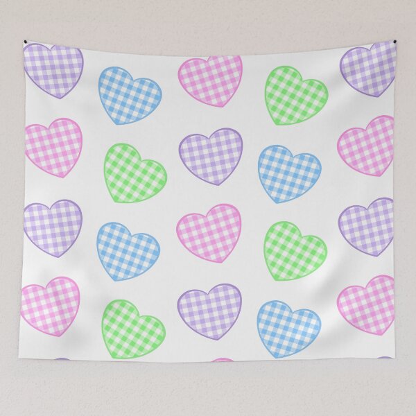 Item preview, gingham hearts designed and sold by skgallery.