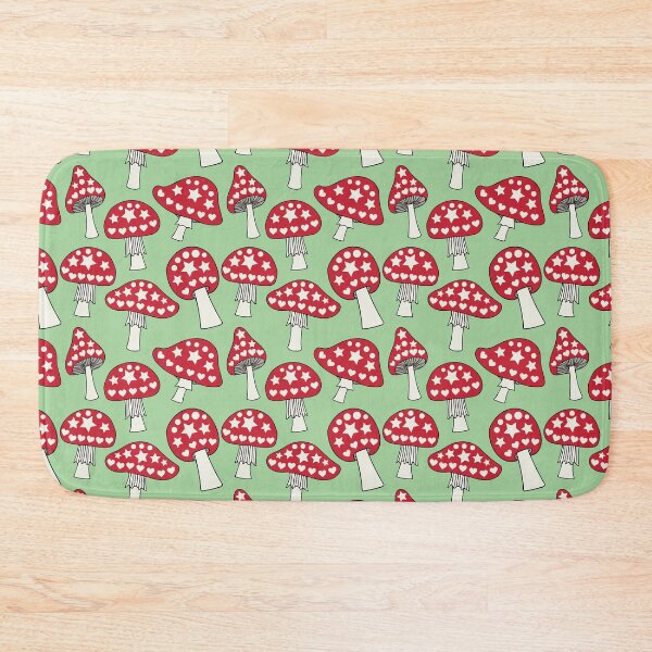 Item preview, Jazzy toadstools on green designed and sold by LittleBettyMakes.