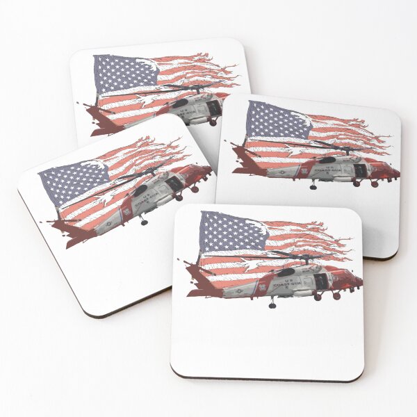 Item preview, Coast Guard Helicopter with Tattered American Flag designed and sold by zferderer98.
