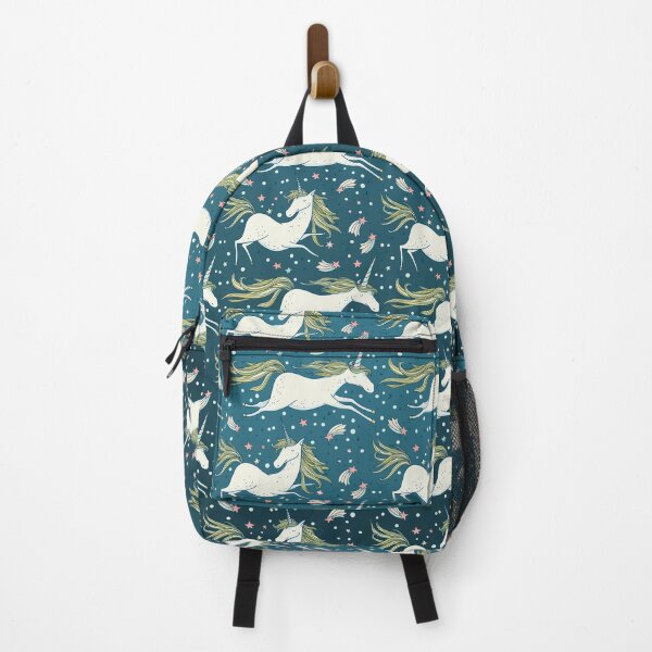 Item preview, White Unicorn in blue designed and sold by TraveliteDesign.