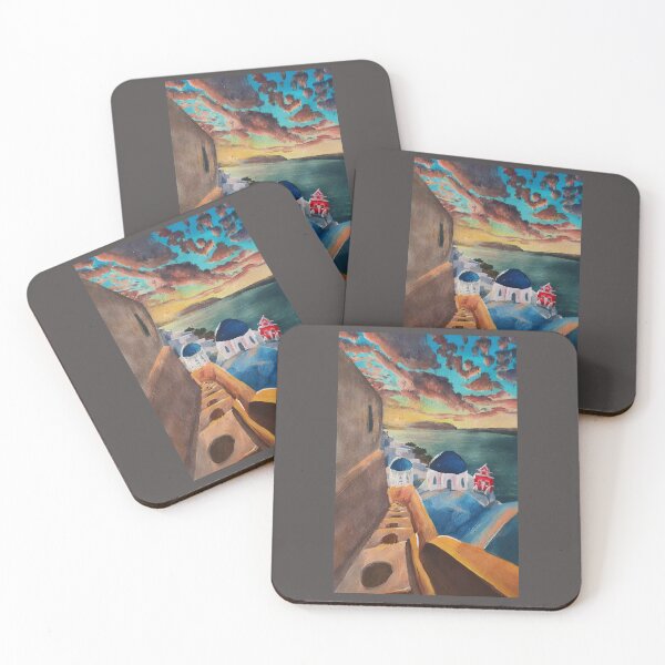 Item preview, Greece summer beach - travel painting designed and sold by missmarilee.