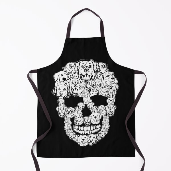 Golden Retriever Dog Halloween Skull Costumes Apron