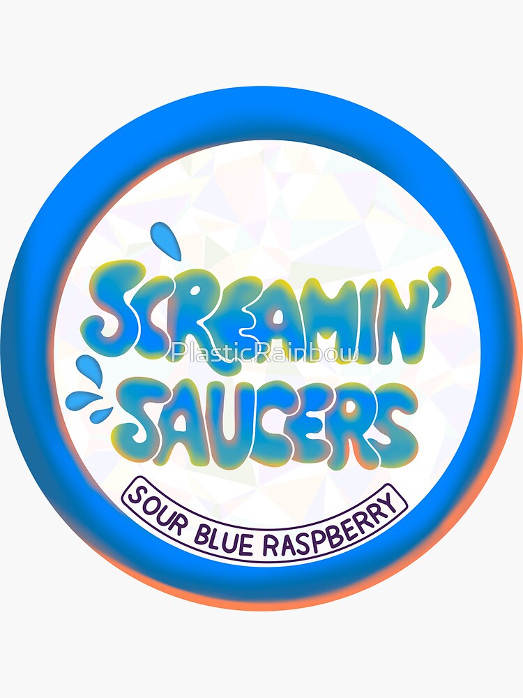"Screamin’ Saucers 90s Candy" Sticker for Sale by PlasticRainbow