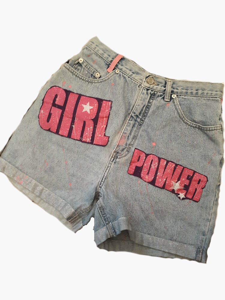 "Girl Power Shorts Photograph" Sticker for Sale by queencorajane