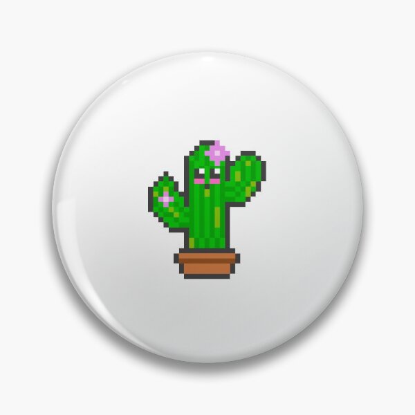 Item preview, Cute pixel art tall cactus print designed and sold by lisoks.