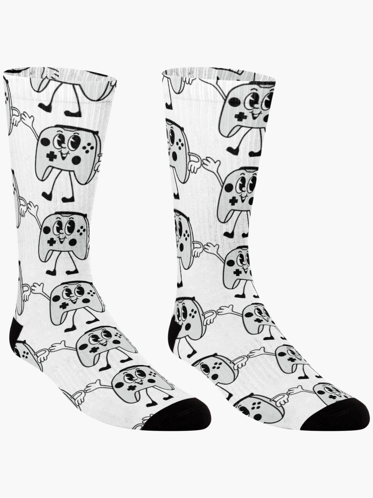 Aperçu 3 sur 5. Chaussettes avec l'œuvre X Romp créée et vendue par ejcreative.