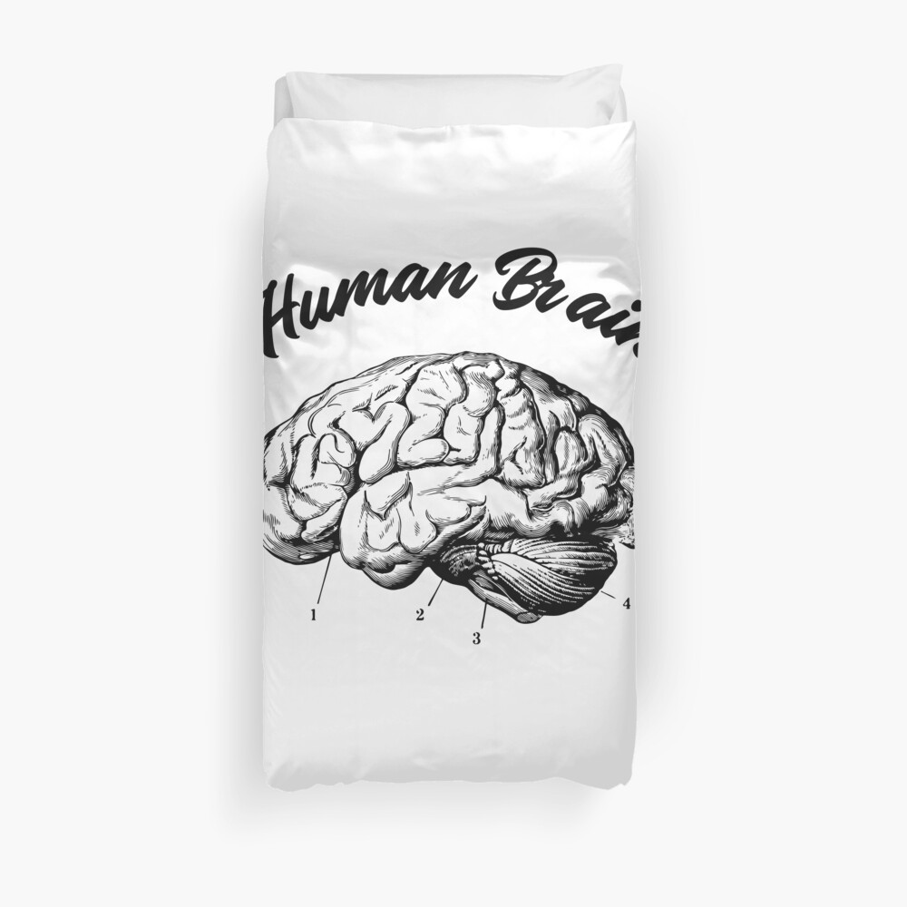 Human Brain Design Duvet Cover