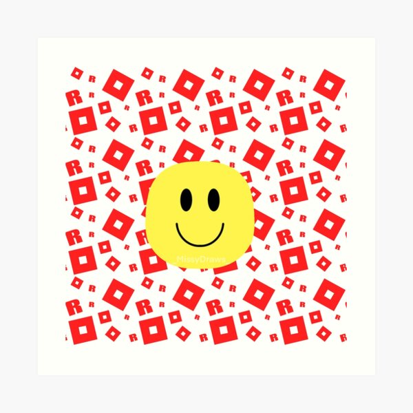 Roblox Noob Art Prints Redbubble - happy roblox noob by inoobe redbubble