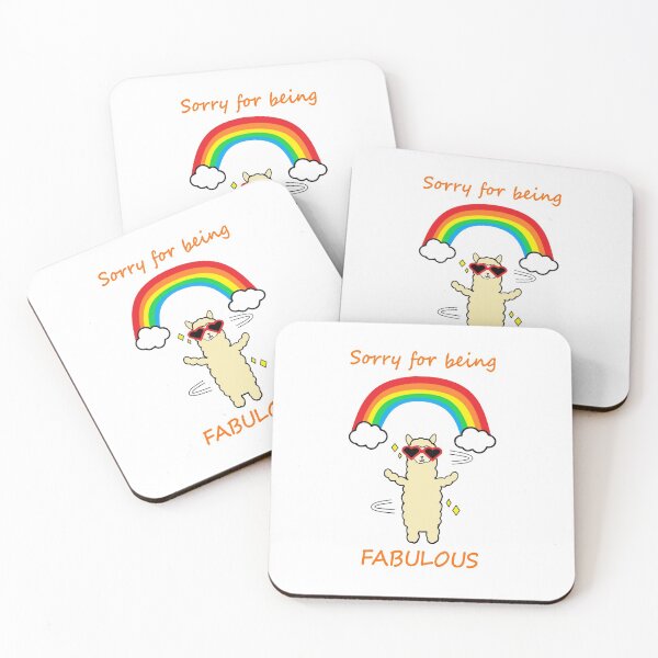 Item preview, Cute Sorry For Being Fabulous Rainbow Over Llama Design designed and sold by DTEH.