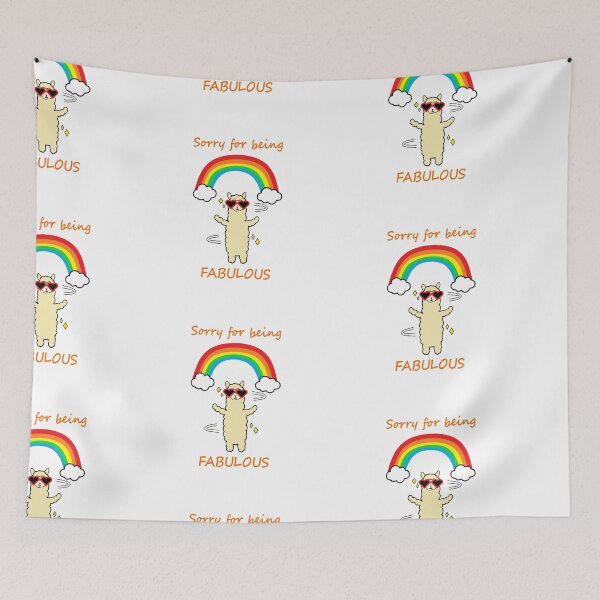Item preview, Cute Sorry For Being Fabulous Rainbow Over Llama Design designed and sold by DTEH.