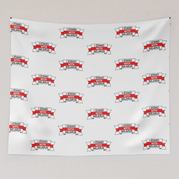 Item preview, I Stand With Belarus White Red White Flag Protest Symbol designed and sold by ColorBlaster3K.