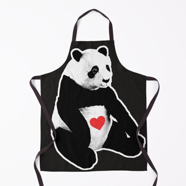 Item preview, I Love Panda Cute Bear | Black & White Animal With A Red Heart designed and sold by Graphvity Studios.