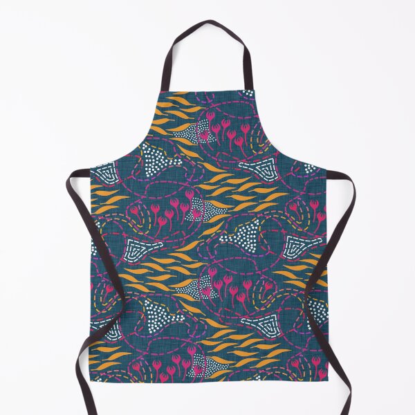 Item preview, Abstract aromatherapy on dark blue linen designed and sold by illaberekdesign.