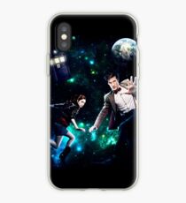 Amy and The Doctor in Space iPhone Case