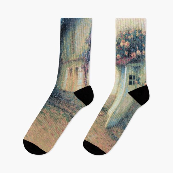 Item preview, Henri Le Sidaner - Roses and Wisterias on the House (new color editing) designed and sold by DejaVuStudio.