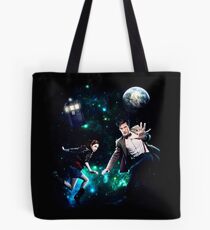 Amy and The Doctor in Space Tote Bag