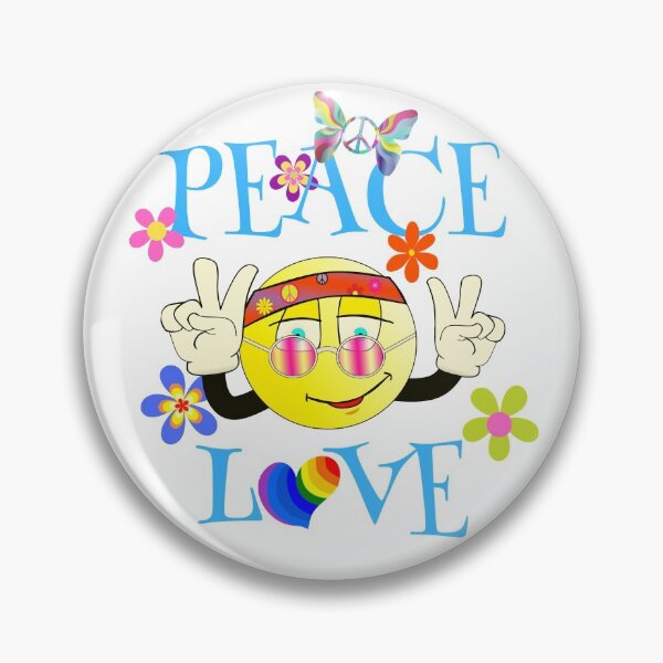 Item preview, Peace and Love Smiley Face designed and sold by Cturan.