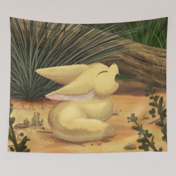 Item preview, A Yawning Fennec Fox designed and sold by Uluri.