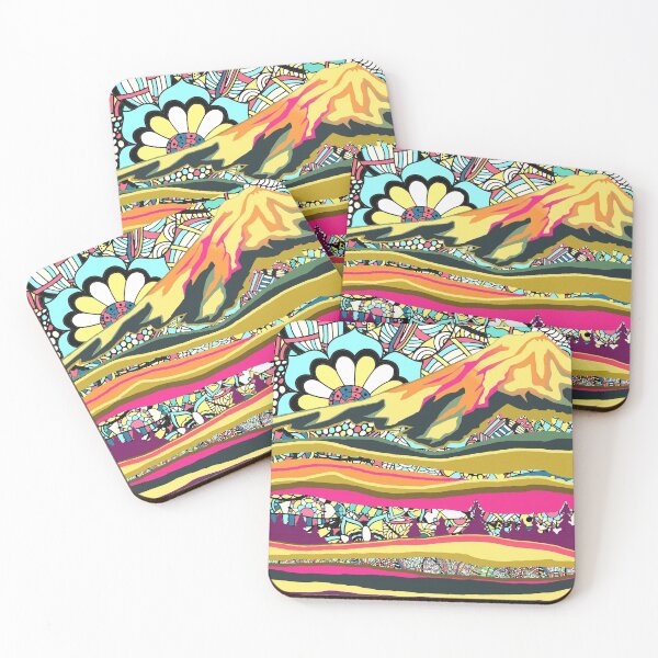 Item preview, Mountain High Trippy Inspired Sunflower Fall Autumn Nature Groovy Design designed and sold by Catawampus-Cat.
