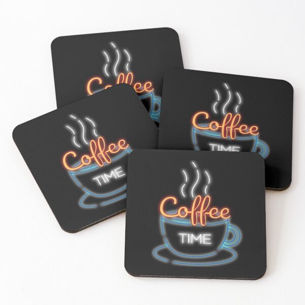 coffee time Coasters (Set of 4)