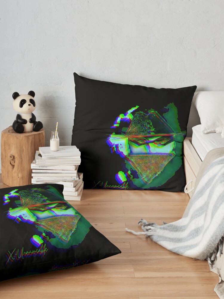 Alternate view of psychedelic zorro Floor Pillow
