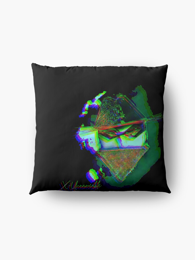 Alternate view of psychedelic zorro Floor Pillow