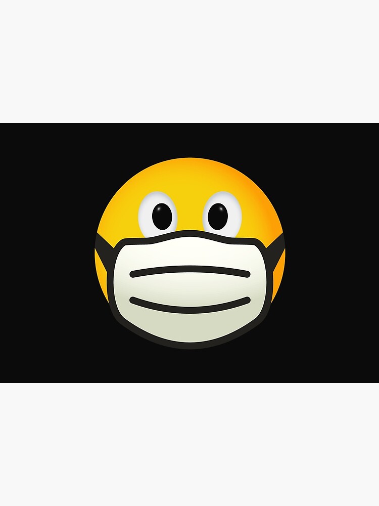 "Emoji with a mask on the face." Mask for Sale by matbob Redbubble
