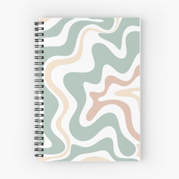 Item preview, Liquid Swirl Retro Abstract in Light Sage Celadon Green, Light Blush, Cream, and White designed and sold by kierkegaard.