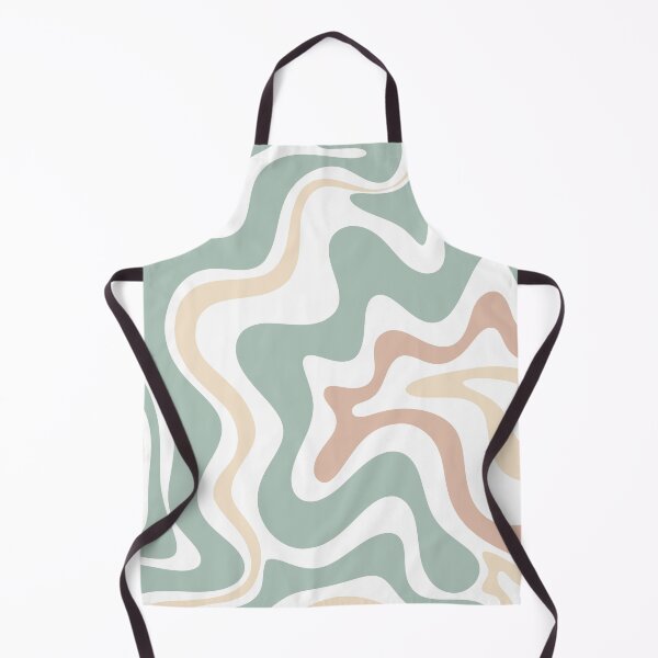 Item preview, Liquid Swirl Retro Abstract in Light Sage Celadon Green, Light Blush, Cream, and White designed and sold by kierkegaard.