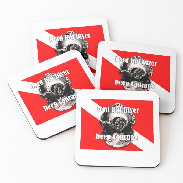 Item preview, Hard Hat Diver, Deep Courage vintage design dive flag designed and sold by SumoShark.