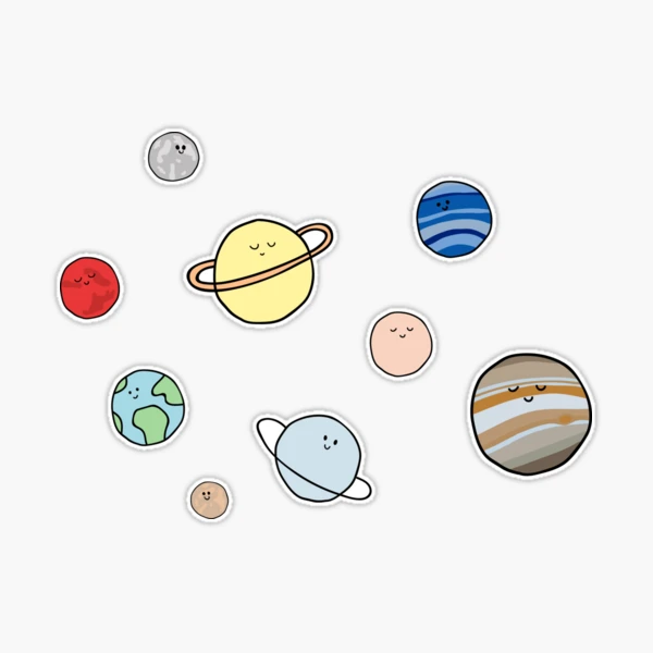 Stars and Planets Set Sticker for Sale by MaPetiteFleur