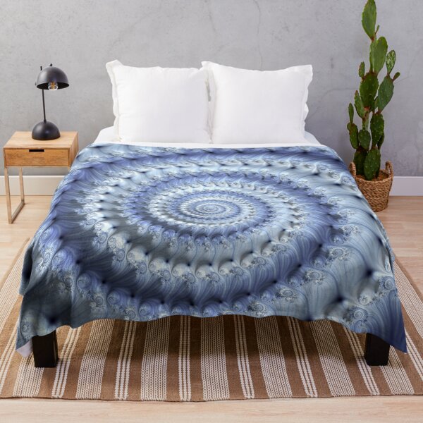 Item preview, FRACTAL SWIRL BLUE/WHITE designed and sold by Art-by-Cassy.