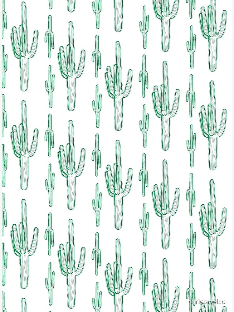 Disover Green Cactus Pattern Premium Matte Vertical Poster