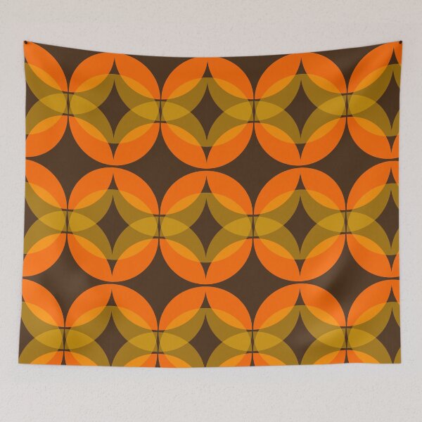 Item preview, 1970s retro leaf pattern designed and sold by tjf-artworks.