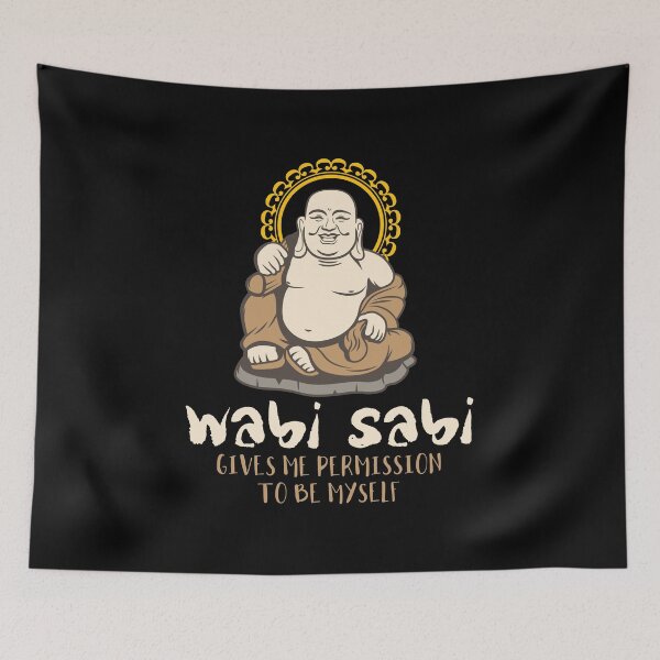 Item preview, Wabi Sabi Funny Japanese Style Zen Buddha designed and sold by Maria Garcia.