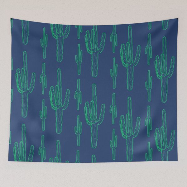 Item preview, Blue and Green Cactus Pattern designed and sold by christabelco.