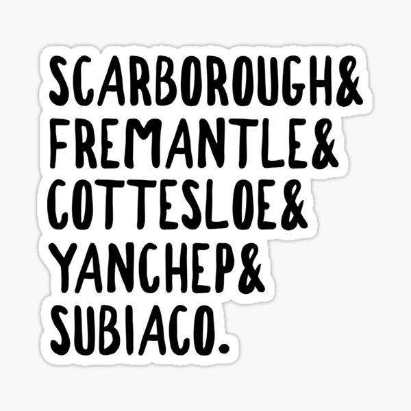 Item preview, Perth Suburbs Australia Cottesloe Scarborough designed and sold by iLorah.