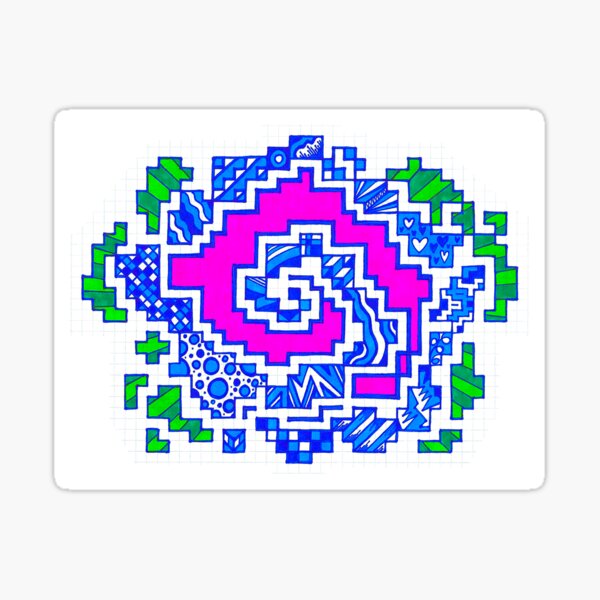 Graphic Hypno-Doodle Sticker